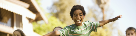 Kids Running one with prosthetic