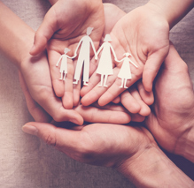 Child And Adult Hand Holding Family Cutout
